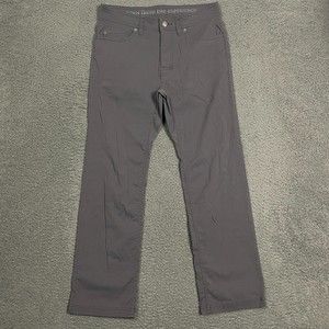 Prana Pants Mens 32 Gray Brion Slim Fit Stretch Outdoor Hiking Lightweight 32x29